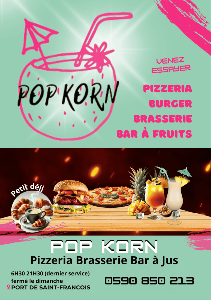Restaurant GUADELOUPE POP KORN FLYER Good Deal